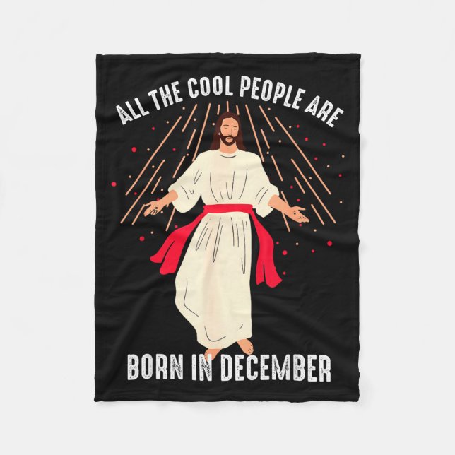 Manta Polar Cool People Are Born In December Christian Christm (Anverso)