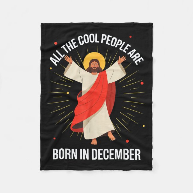 Manta Polar Cool People Are Born In December Christian Christm (Anverso)