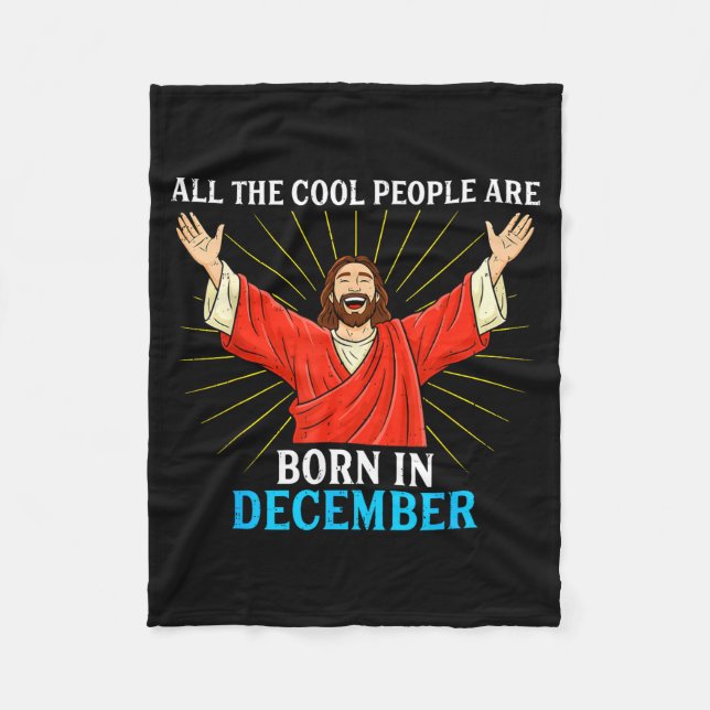 Manta Polar Cool People Are Born In December Christmas Bday Ch (Anverso)