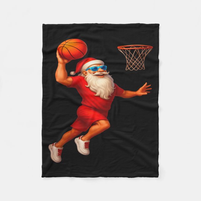 Manta Polar Cool Santa Basketball Player Dunking Xmas Christma (Anverso)