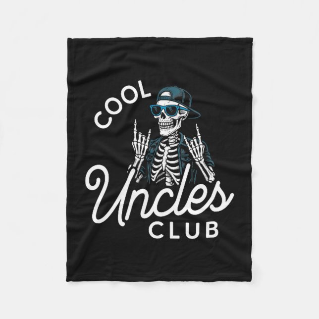 Manta Polar Cool Uncles Club Shirt Funny Skeleton Men Uncle  (Anverso)