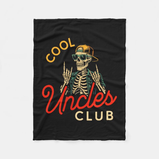 Manta Polar Cool Uncles Club Shirt Funny Skeleton Retro Uncle  (Anverso)