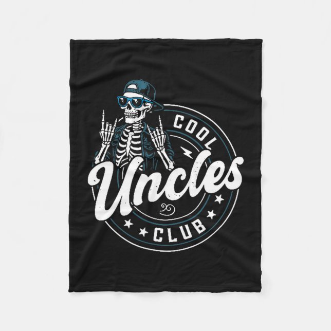 Manta Polar Cool Uncles Club Shirt Funny Skeleton Uncle Men  (Anverso)
