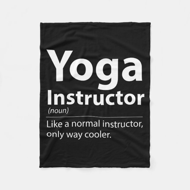 Manta Polar Cool Yoga Instructor Definition Funny Yoga Lover  (Anverso)