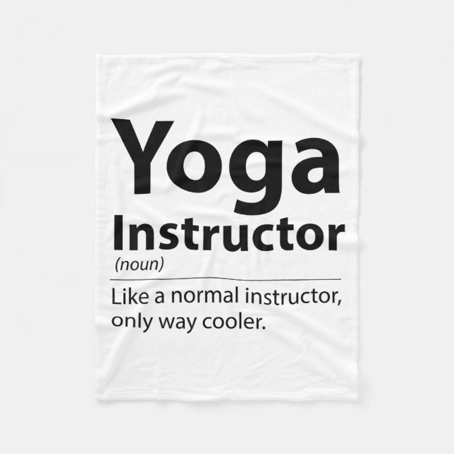 Manta Polar Cool Yoga Instructor Definition Funny Yoga Lover  (Anverso)