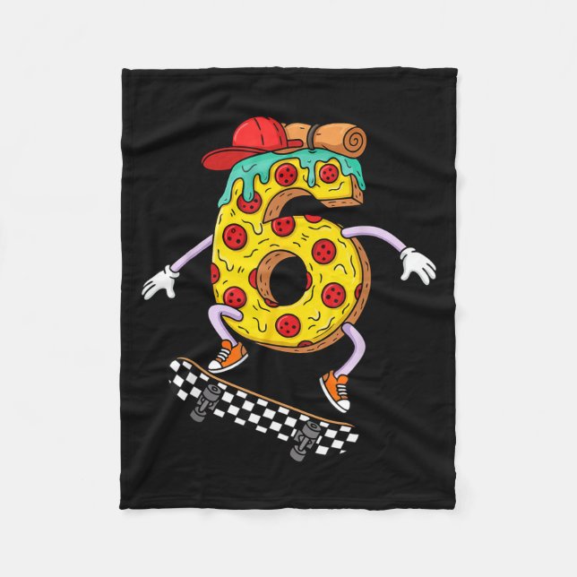 Manta Polar Cool Zza Skateboard Lovers 6th Birthday Boys Girls (Anverso)