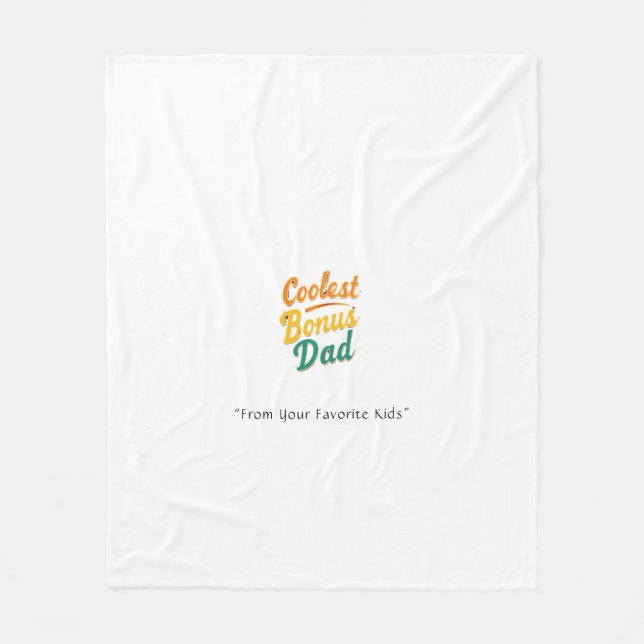 Manta Polar Coolest Bonus Dad Blanket - Un regalo de Personali (Anverso)