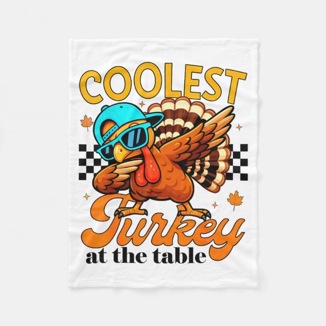 Manta Polar Coolest Turkey At Table Funny Bird Toddler Boys Th (Anverso)