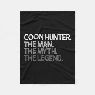 Manta Polar Coon Hunter Racoon Caza La Leyenda Del Mitos Del H