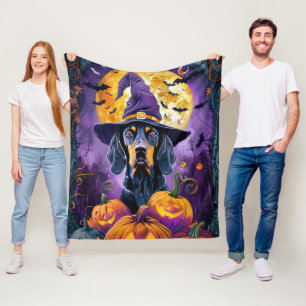 Manta Polar Coonhound Bluetick Espeluznante Bruja de Halloween