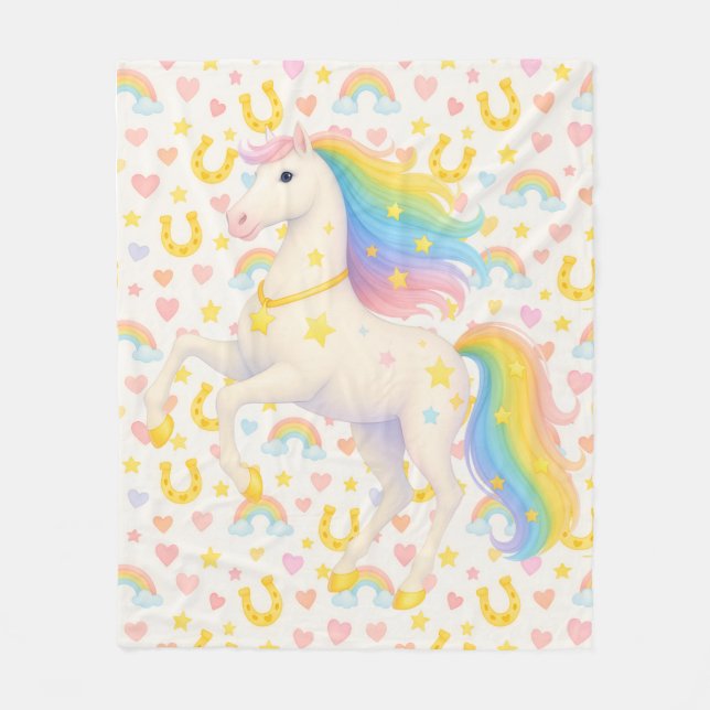 Manta Polar Cooper & Cody Best-Friend Horses Fleece Throw  (Anverso)