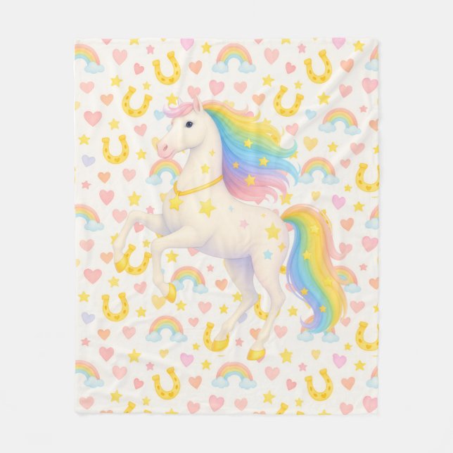 Manta Polar Cooper & Cody Best-Friend Horses Fleece Throw  (Anverso)