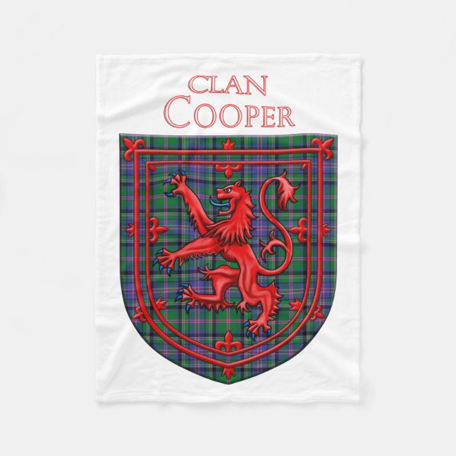 Manta Polar Cooper Tartan Scottish Plaid Lion Rampant (Anverso)