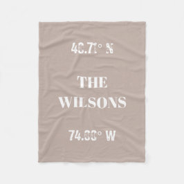 Manta Polar Coordenadas de nombre de familia de personalizado