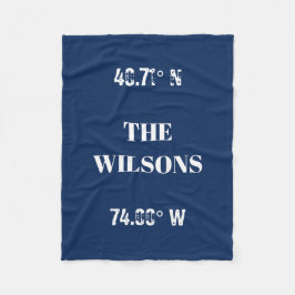 Manta Polar Coordenadas de nombre de familia de personalizado