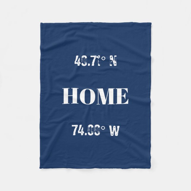 Manta Polar Coordenadas domésticas de personalizado (Anverso)