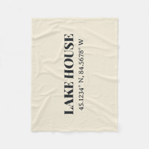 Manta Polar Coordenadas Personalizados de Lake House