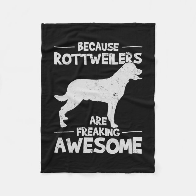 Manta Polar Copia de camiseta de Rottweiler (Anverso)