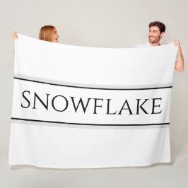 Manta Polar Copo de nieve Chic Moderno Negro Blanco Gris Rayas
