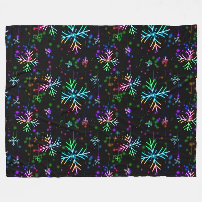 Manta Polar Copos de nieve (Frente (Horizontal))