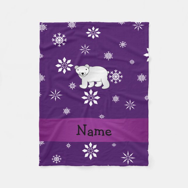 Manta Polar Copos de nieve conocidos personalizados de la (Anverso)