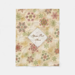 Manta Polar Copos de nieve de estilo vintage con texto de Pers