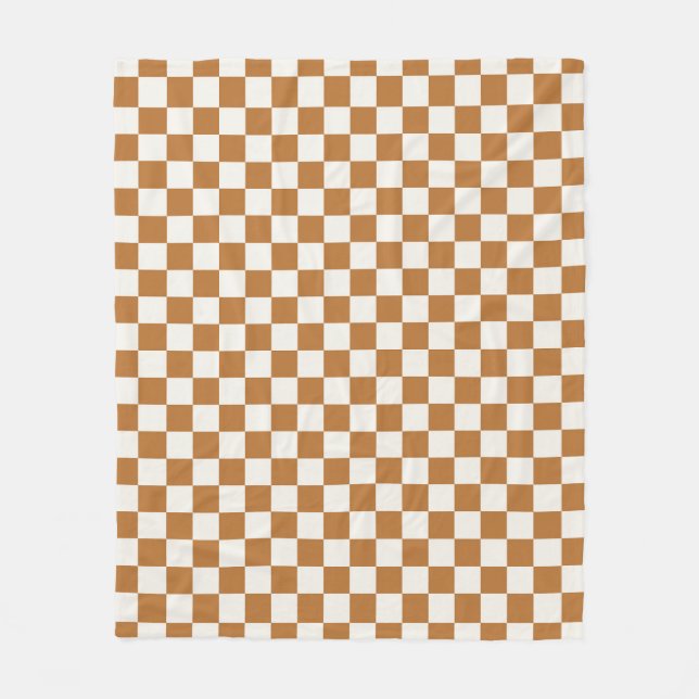 Manta Polar Copper and eggshell checkerboard pattern (Anverso)