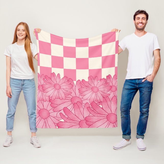 Manta Polar Coqueta de patrón de flor controlado (In situ)