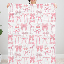 Manta Polar Coqueta estética de ciruela rosada de ciruela