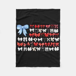 Manta Polar Coqueta Rojo Blanco Y Azul Estadounidense Se Mezcl