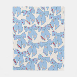 Manta Polar Coquette Blue Bows