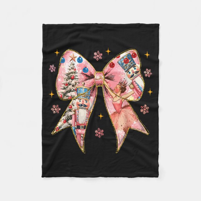 Manta Polar Coquette Bow Christmas Nutcracker Ballet Festive W (Anverso)