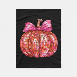 Manta Polar Coquette Bow Disco Ball Pumpkin Cute Girly Hallowe