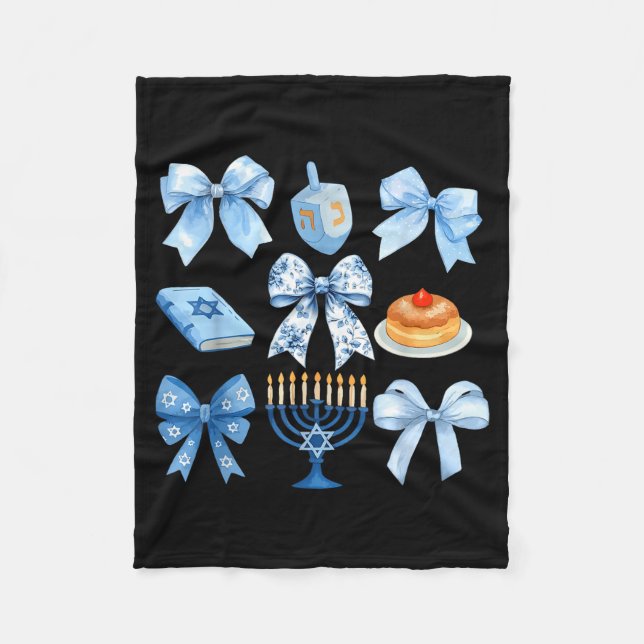 Manta Polar Coquette Bow Hanukkah Chanukah Pajama Latke Jewish (Anverso)