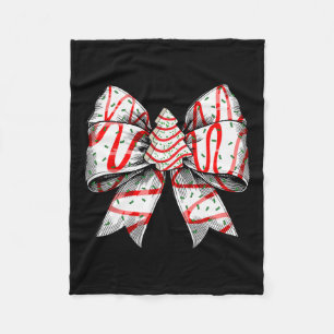 Manta Polar Coquette Bow Navidades de pastelería navideña Vibe