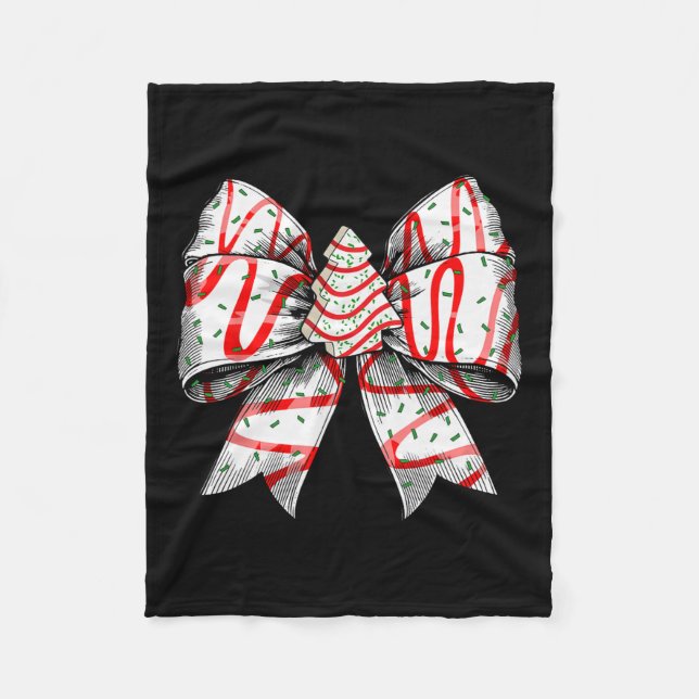 Manta Polar Coquette Bow Navidades de pastelería navideña Vibe (Anverso)