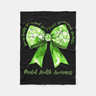 Manta Polar Coquette Green Bow Support Warrier Mental Health A