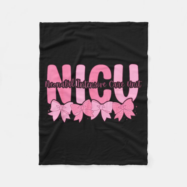 Manta Polar Coquette Nicu Nurse Nk Bow Neonatal Intensive Care (Anverso)