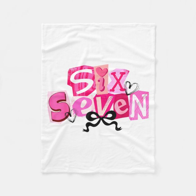 Manta Polar Coquette Six Seven Valentine Funny Saying 67 Meme  (Anverso)
