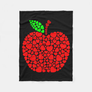 Manta Polar Cora Apple Roja Corazón Bonito Hombres Mujeres Fun