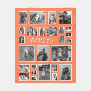 Manta Polar Coral de encargo del negro y del blanco de