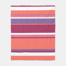 Manta Polar Coral vivo, rojo y violeta