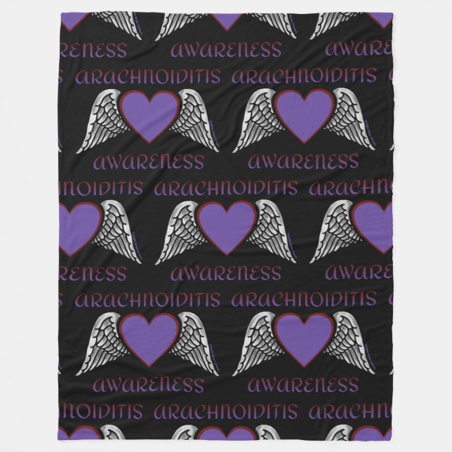 Manta Polar Corazón/Alas... Aracnoiditis (Anverso)