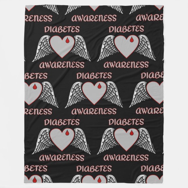 Manta Polar Corazón/Alas... Diabetes (Anverso)