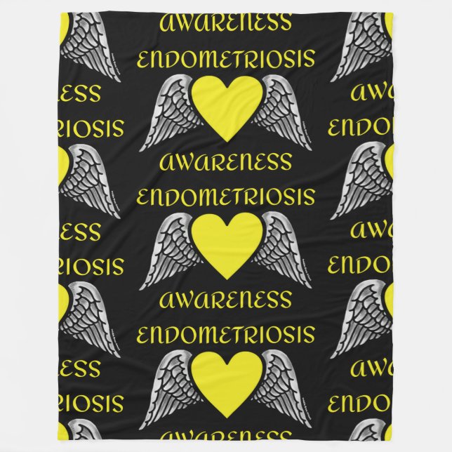 Manta Polar Corazón/Alas... Endometriosis (Anverso)