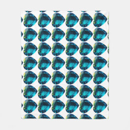 Manta Polar Corazón Aquamarina, Azul