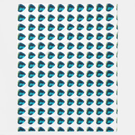 Manta Polar Corazón Aquamarina, Azul