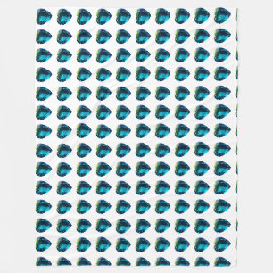 Manta Polar Corazón Aquamarina, Azul