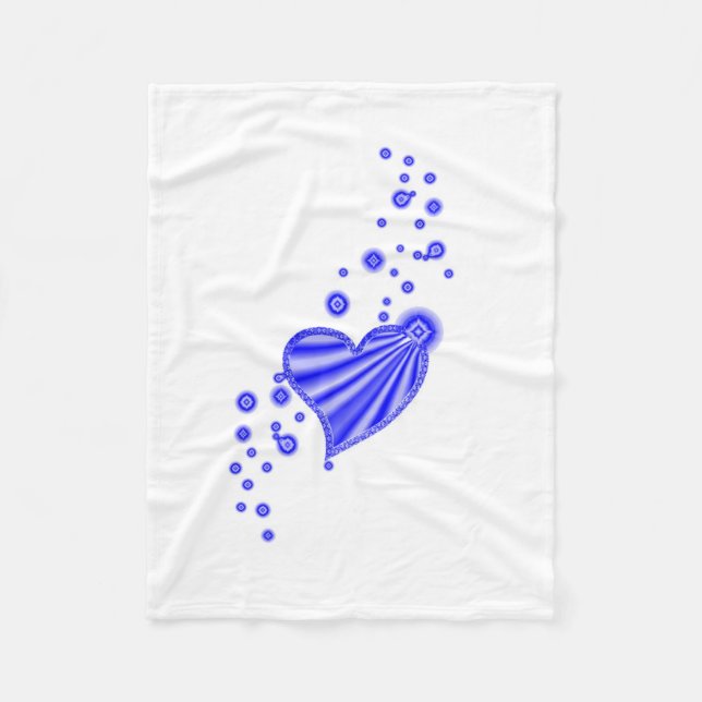 Manta Polar Corazón arcoiris con estrellas (Anverso)