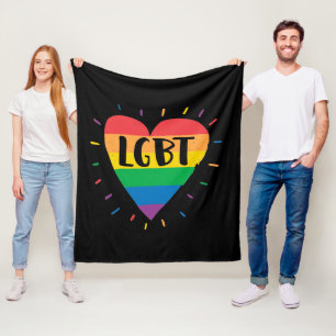 Manta Polar Corazón arcoiris LGBT